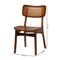 Baxton Studio Tafari Mid-Century Modern Walnut Brown Finished Wood and Rattan 2-Piece Dining Chair Set 239-2PC-13414-ZORO - alternate 7
